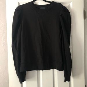 Cynthia Rowley Puff Sleeve Black Sweater